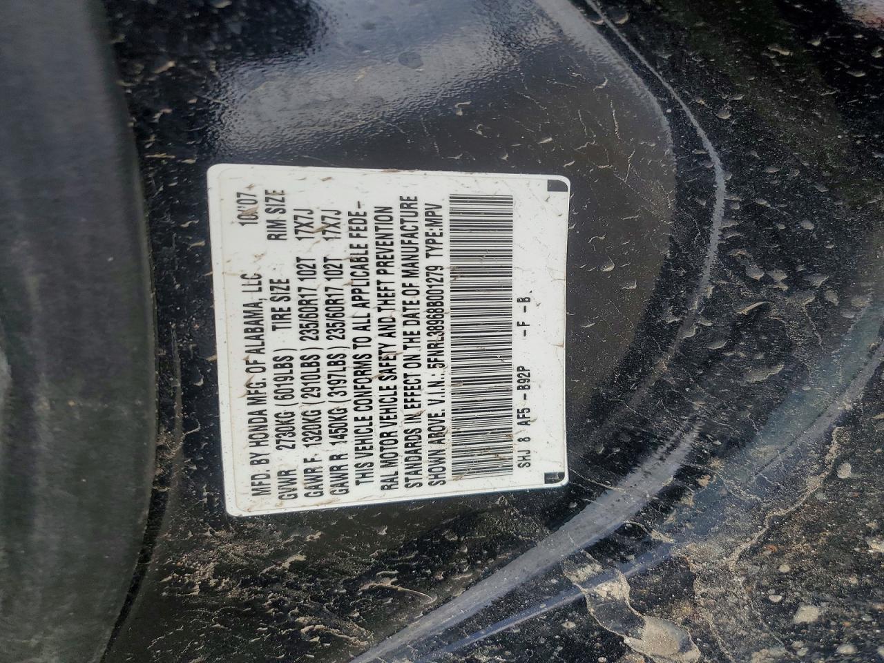 2008 HONDA ODYSSEY TOURING photo 13