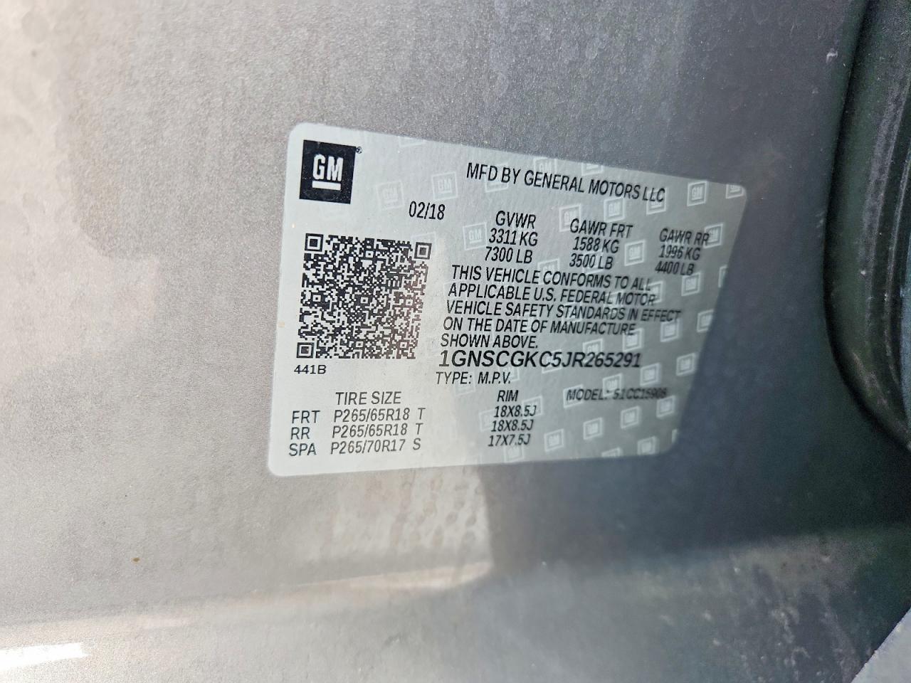 2018 CHEVROLET SUBURBAN C1500 LS photo 23
