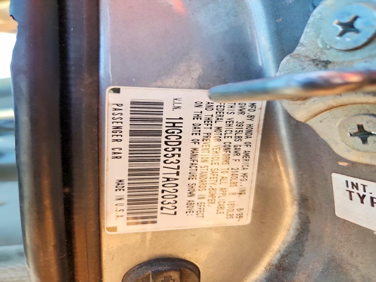1996 HONDA ACCORD LX photo 25
