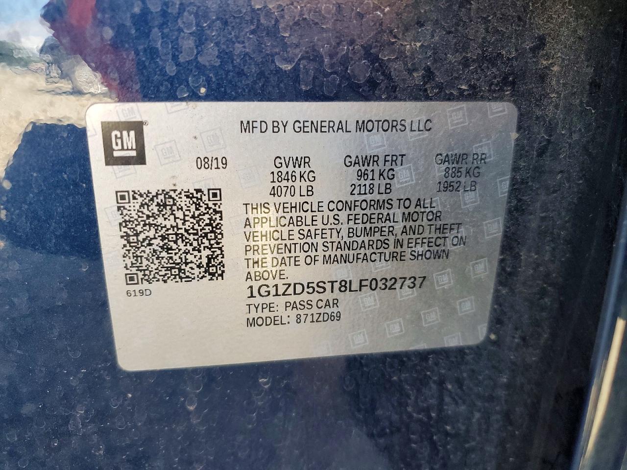 2020 CHEVROLET MALIBU LT photo 37