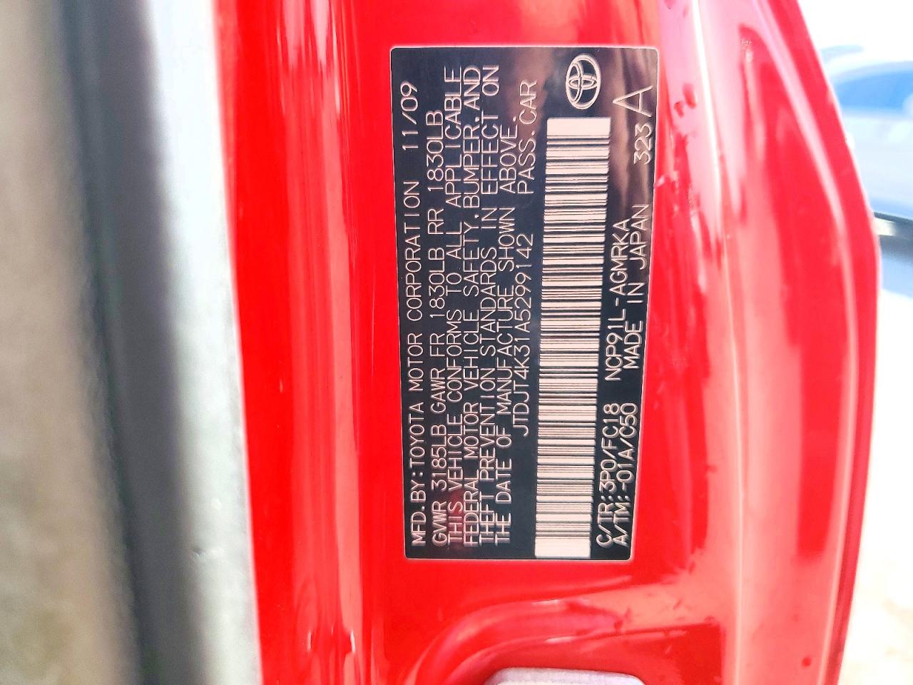 2010 TOYOTA YARIS BASE photo 27