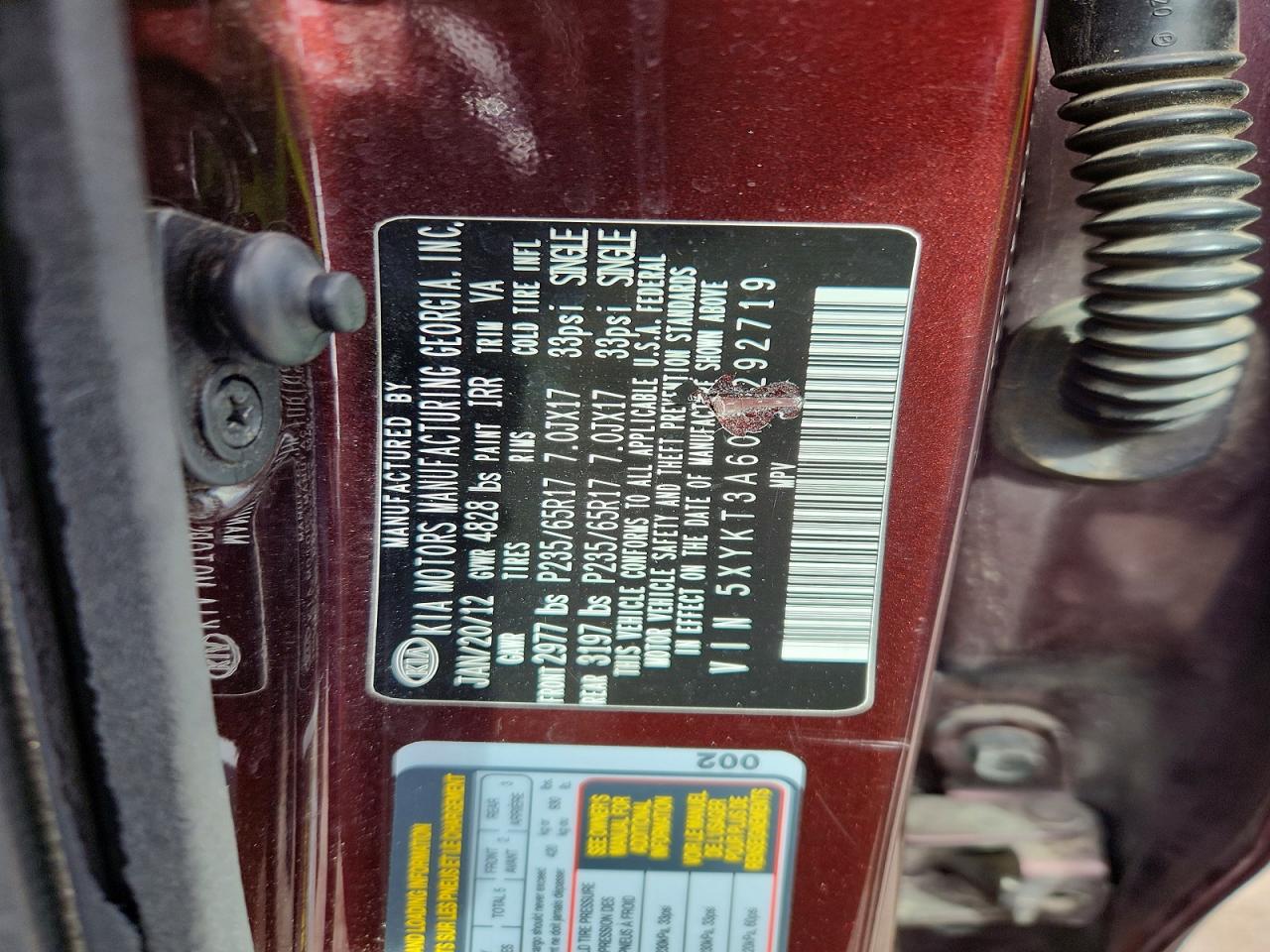 2012 KIA SORENTO photo 25