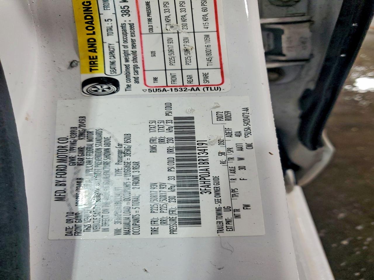 2011 FORD FUSION SEL photo 23