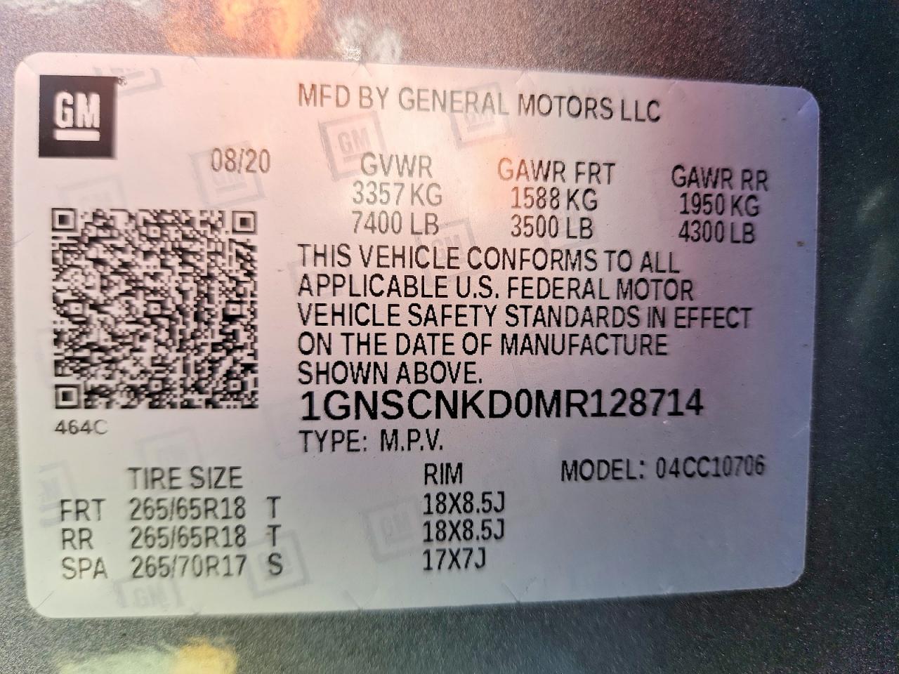 2021 CHEVROLET TAHOE C1500 LT photo 37