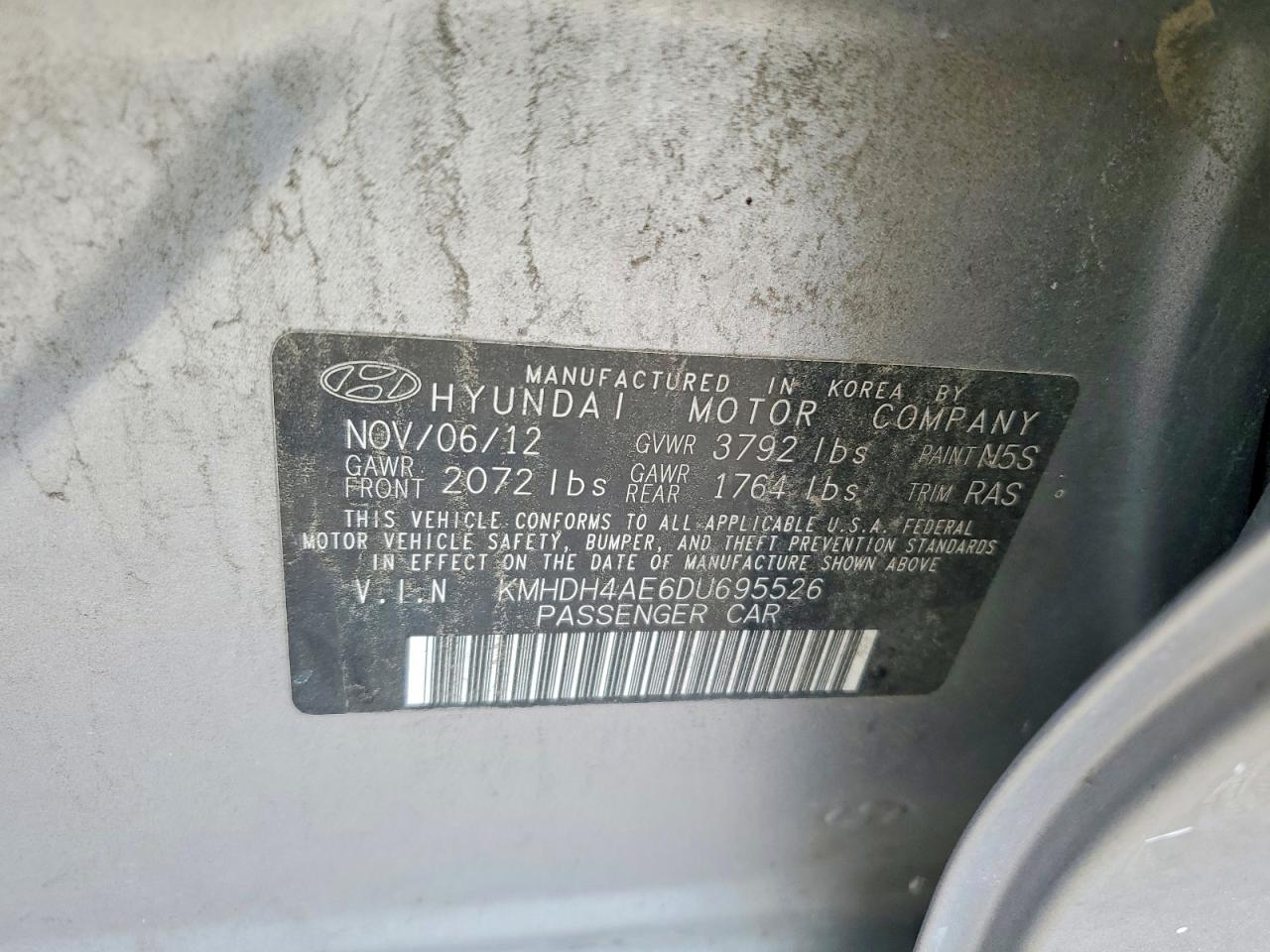 2013 HYUNDAI ELANTRA LIMITED photo 23