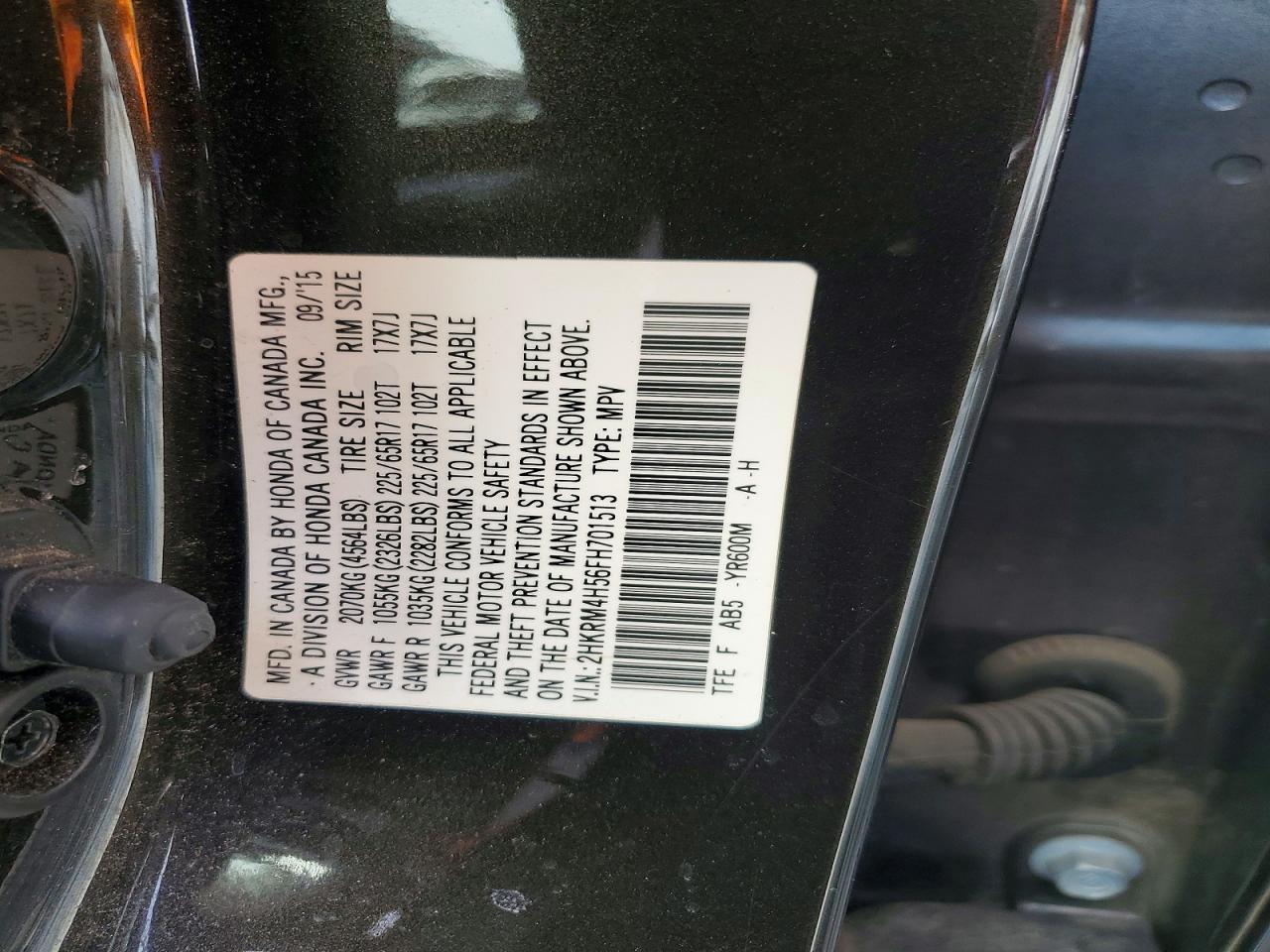 2015 HONDA CR-V EX photo 23