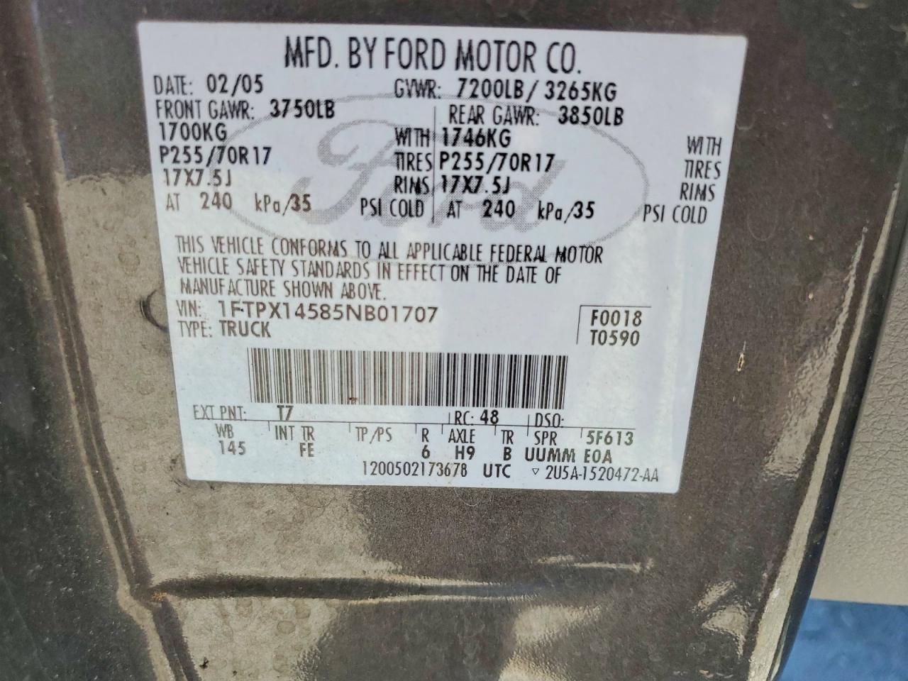 2005 FORD F150 photo 34