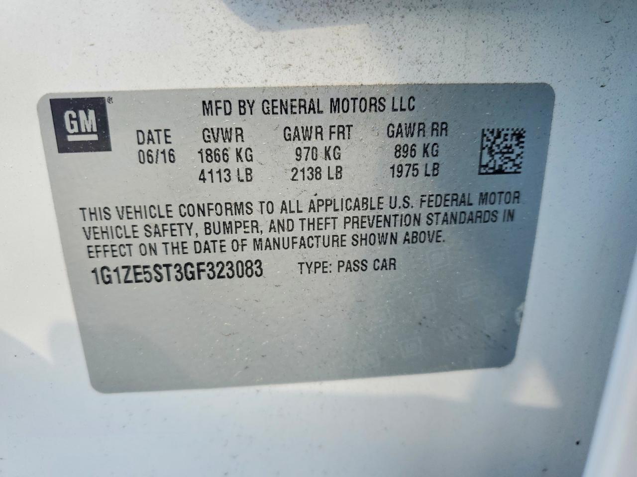 2016 CHEVROLET MALIBU LT photo 23