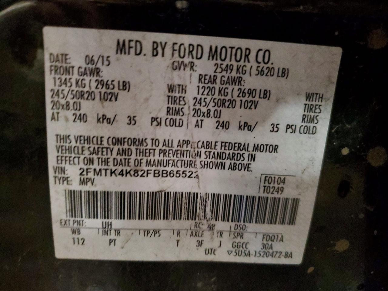 2015 FORD EDGE TITANIUM photo 25