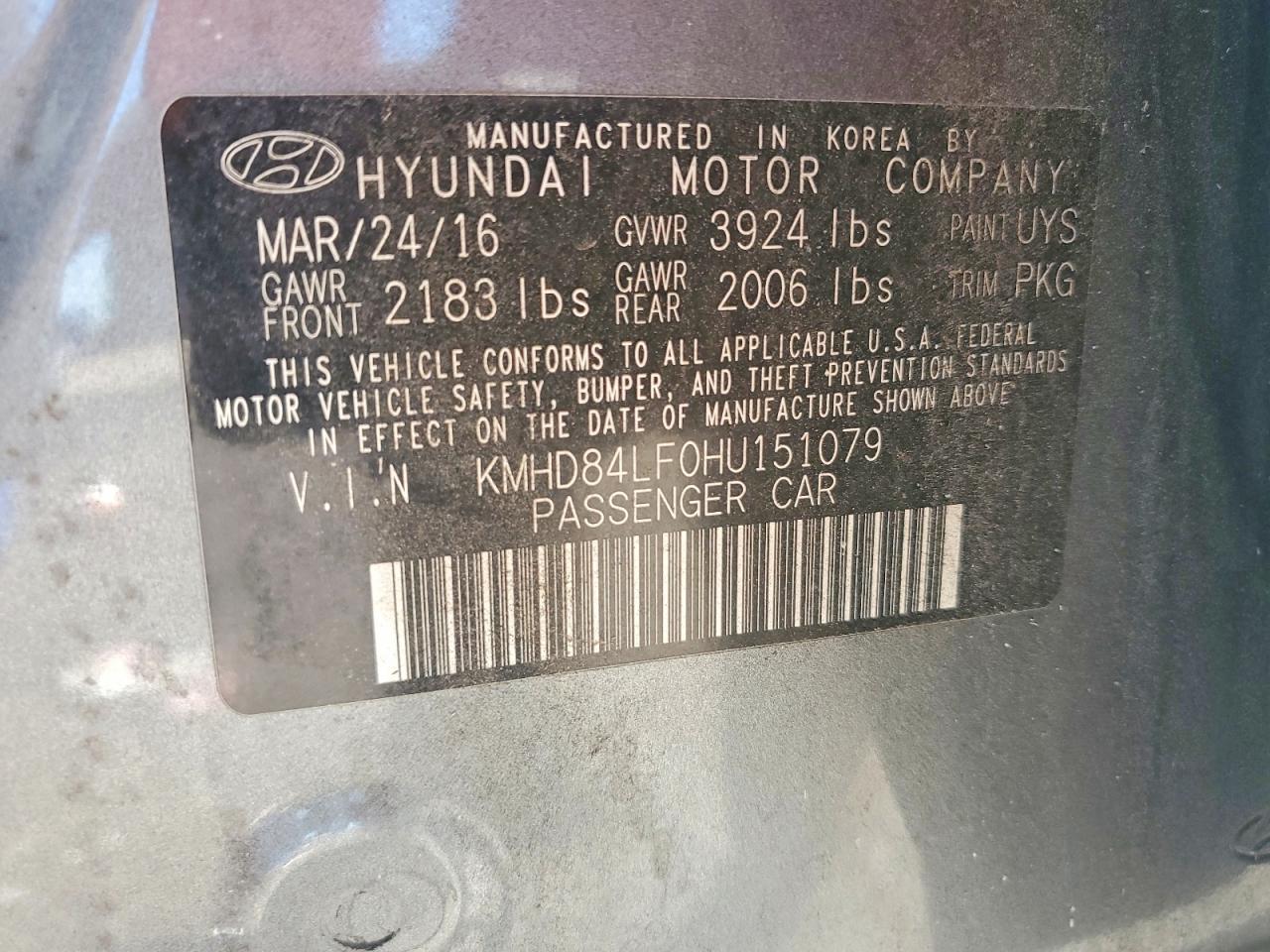 2017 HYUNDAI ELANTRA LIMITED photo 34