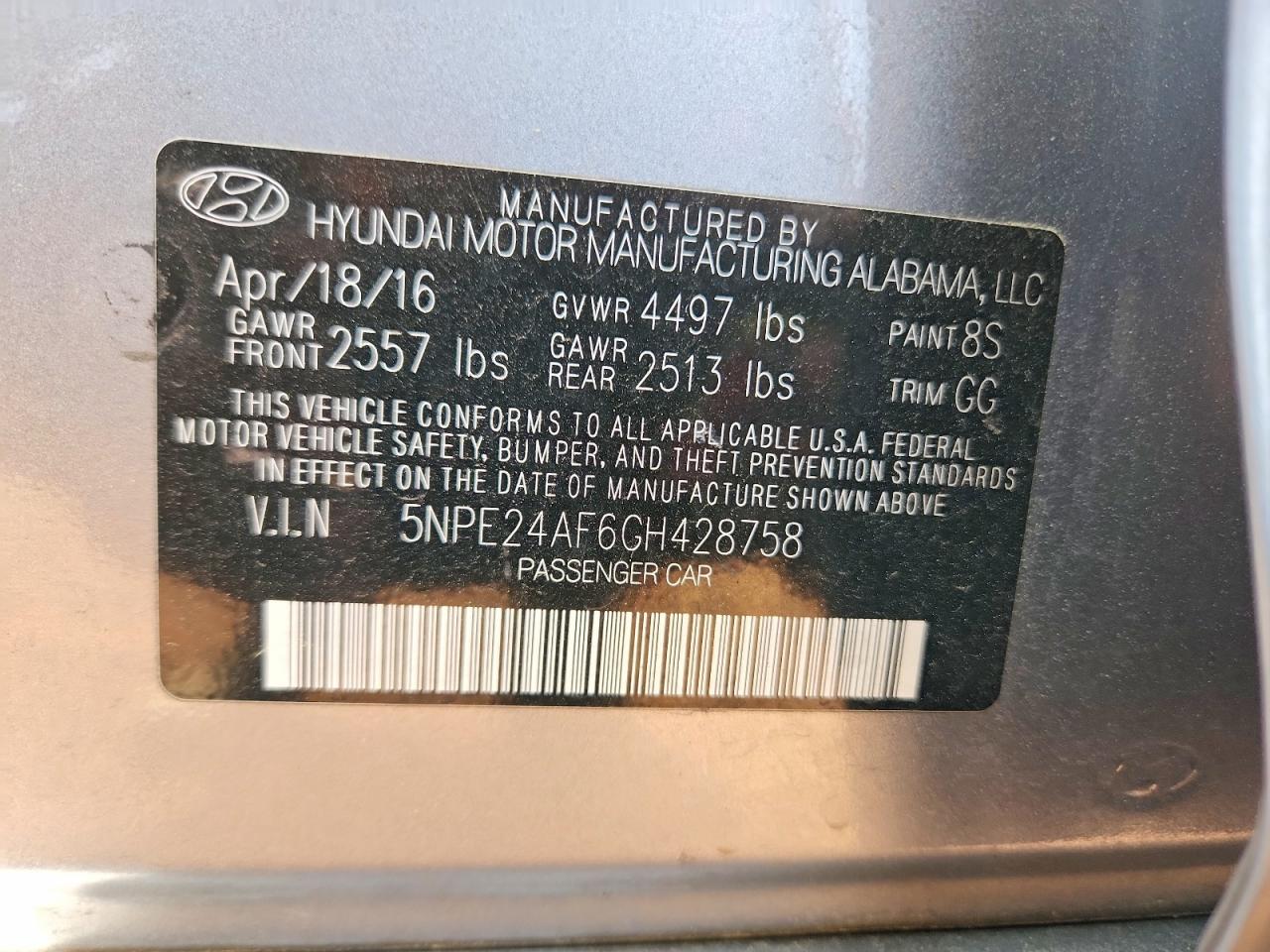 2016 HYUNDAI SONATA SE photo 23