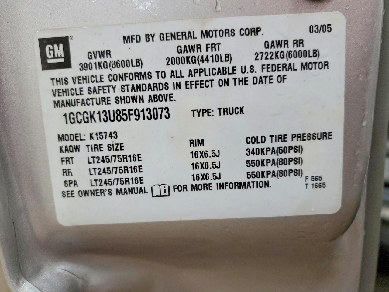 2005 CHEVROLET SILVERADO K1500 HEAVY DUTY photo 37