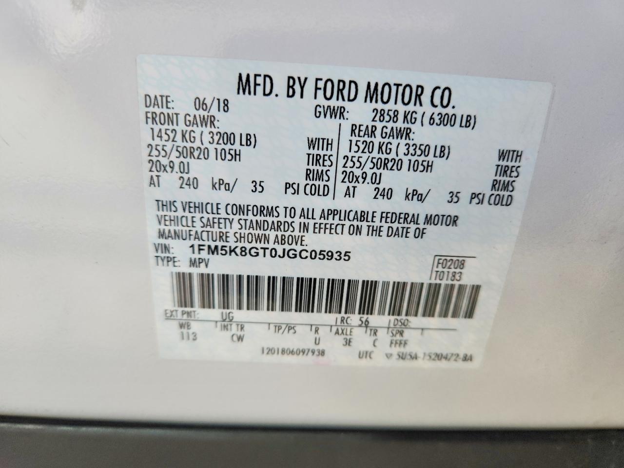 2018 FORD EXPLORER SPORT photo 27