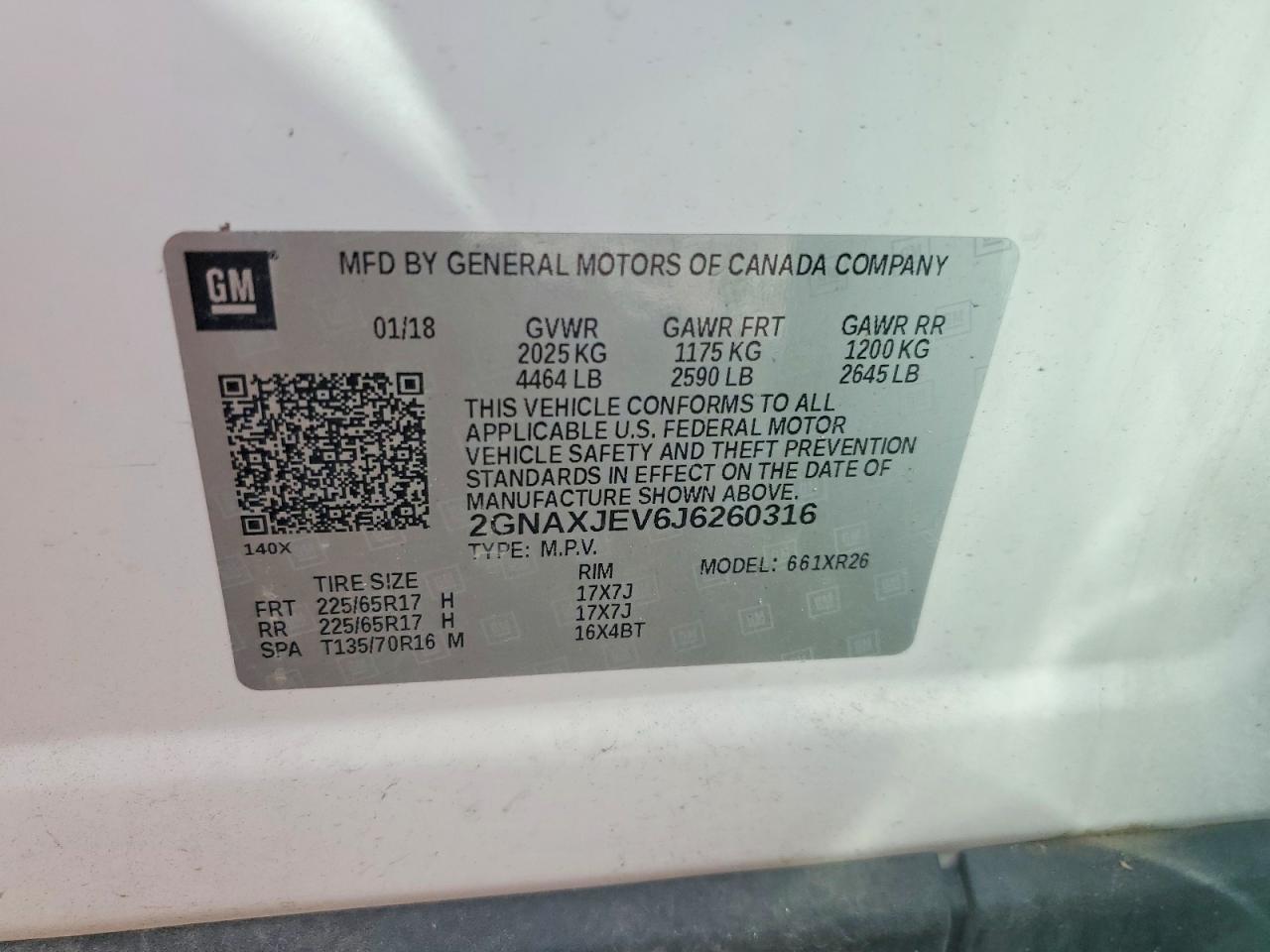 2018 CHEVROLET EQUINOX LT photo 25