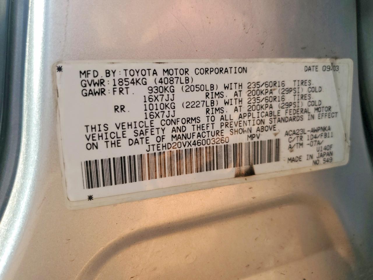 2004 TOYOTA RAV4 BASE photo 23