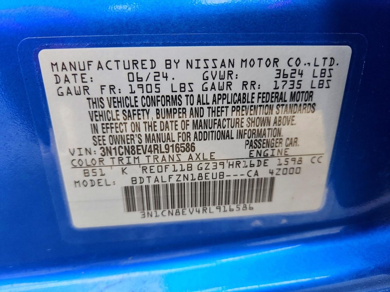 2024 NISSAN VERSA SV photo 25