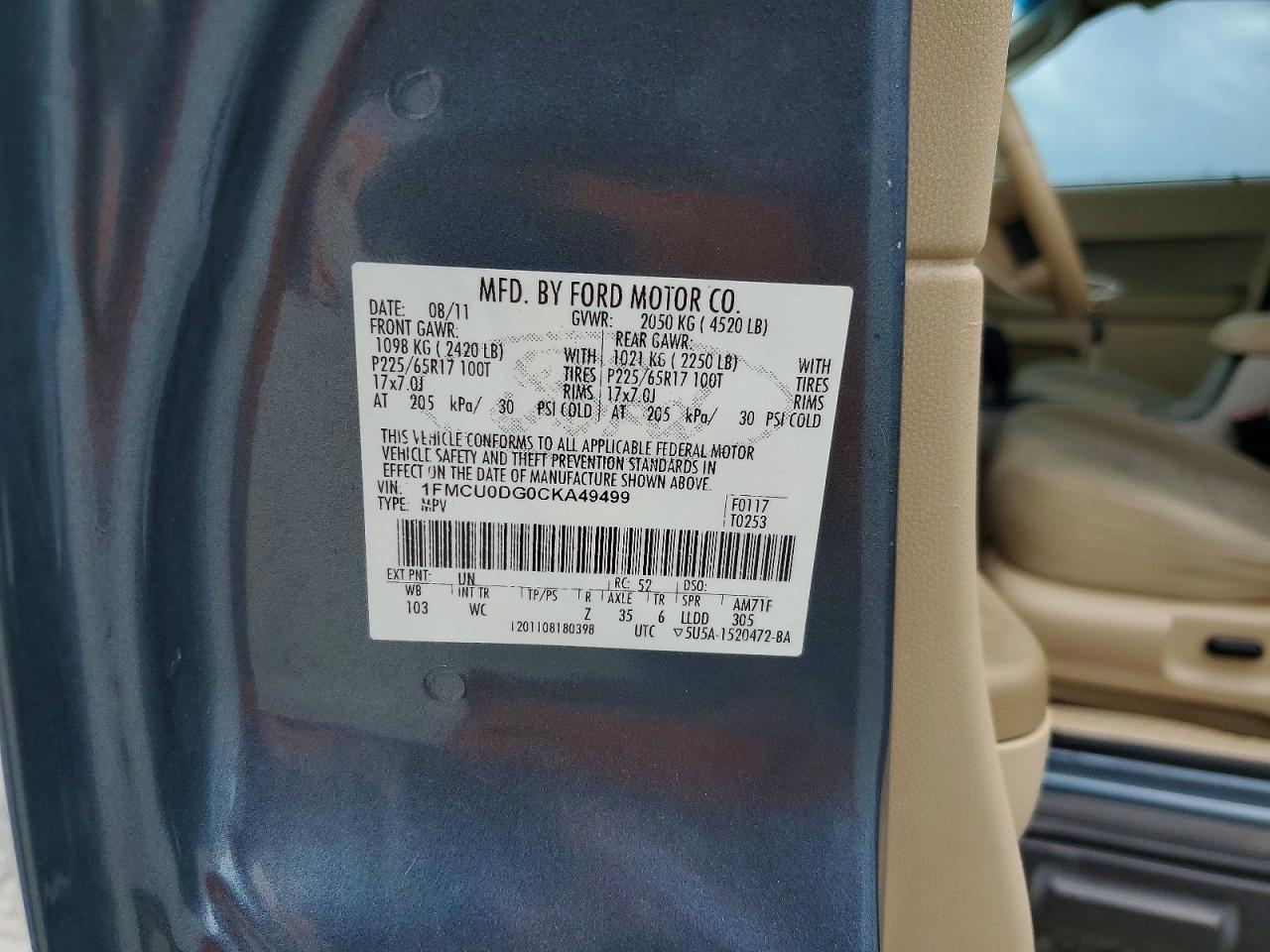 2012 FORD ESCAPE XLT photo 23
