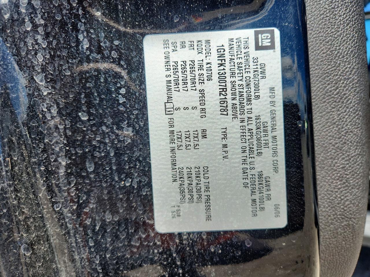 2007 CHEVROLET TAHOE K1500 photo 25