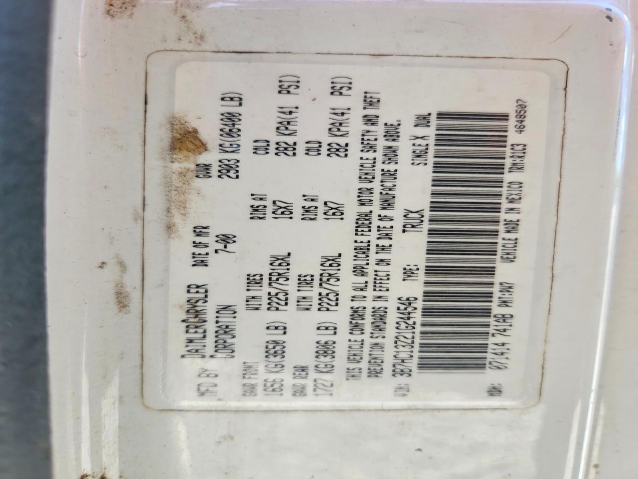 2001 DODGE RAM 1500 photo 23