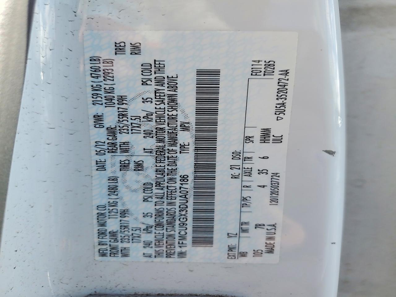 2013 FORD ESCAPE SE photo 34