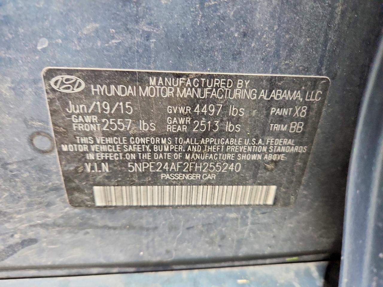 2015 HYUNDAI SONATA SE photo 13