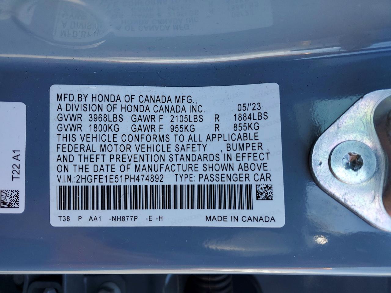 2023 HONDA CIVIC SI photo 23