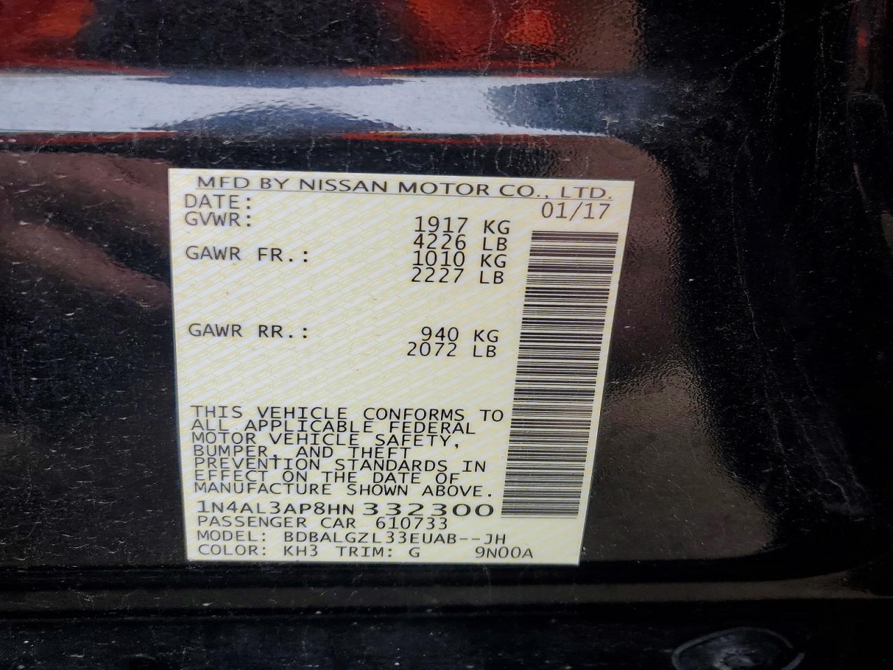 2017 NISSAN ALTIMA 2.5 S photo 34