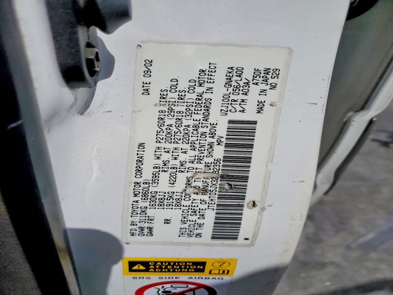 2003 TOYOTA LAND CRUISER BASE photo 37