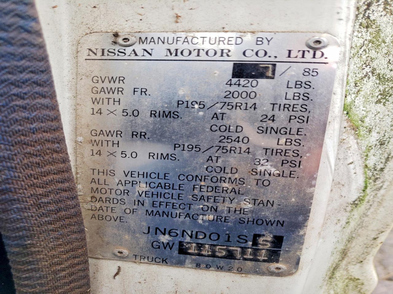 1986 NISSAN TRUCK BASE photo 34