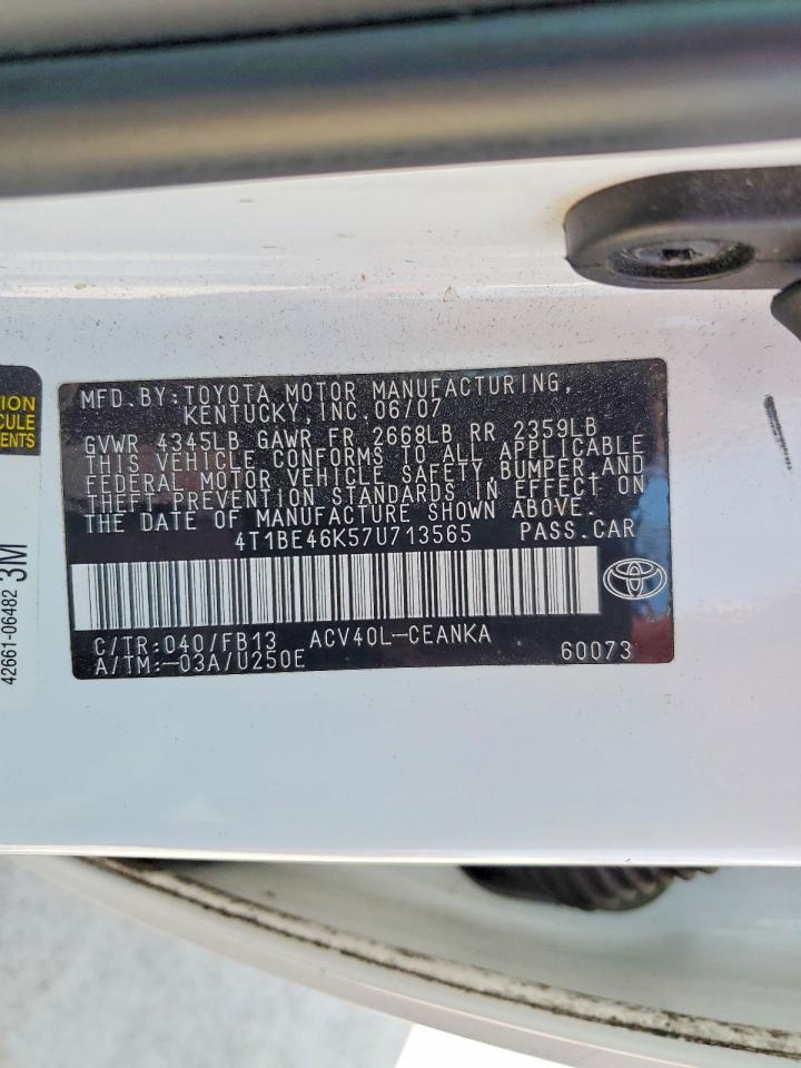 2007 TOYOTA CAMRY LE photo 12