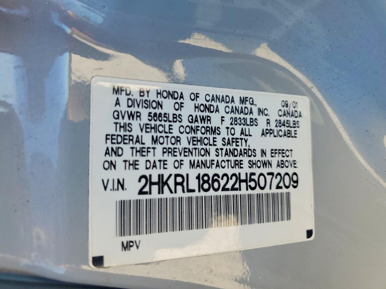 2002 HONDA ODYSSEY EX photo 27