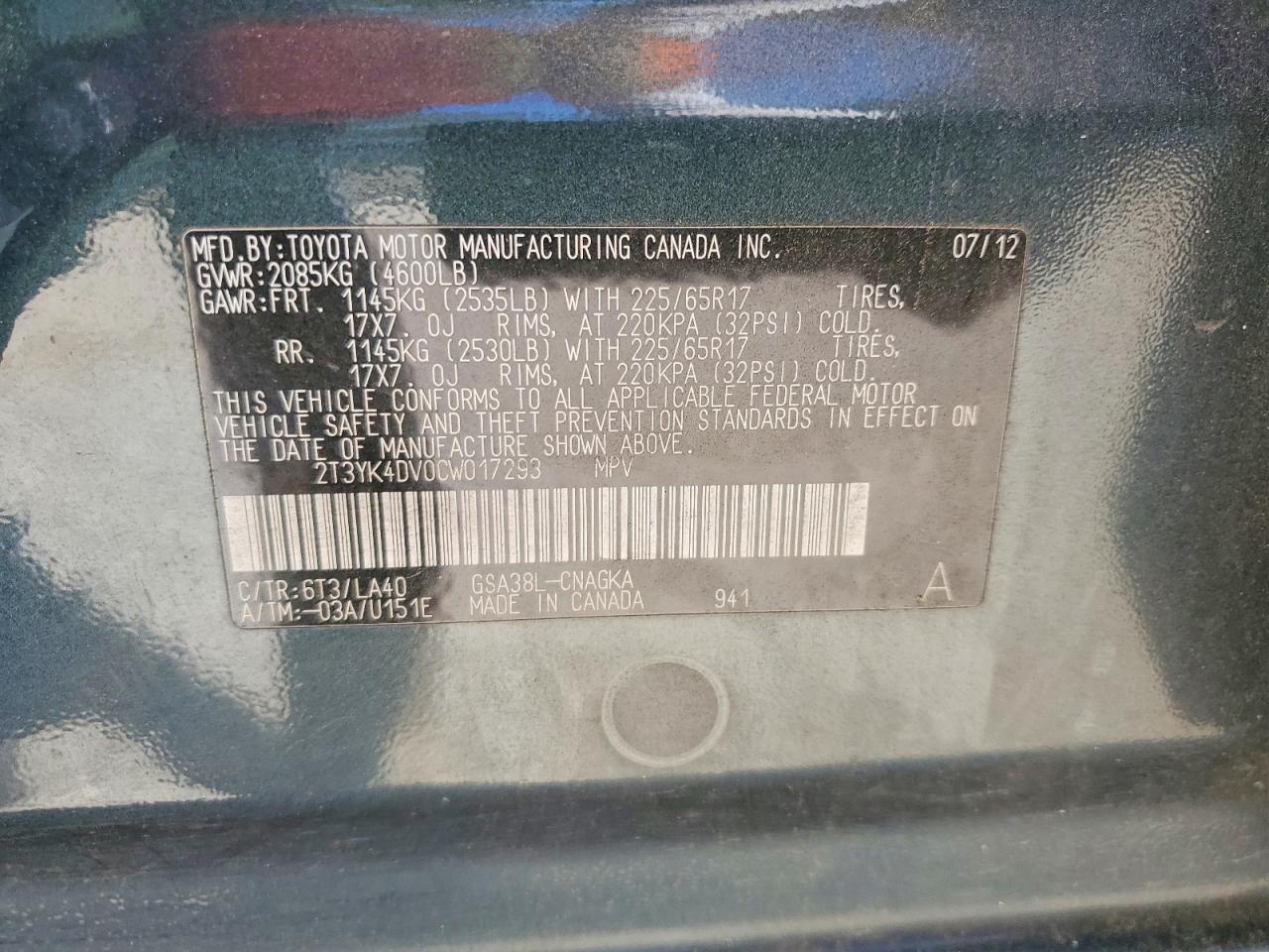 2012 TOYOTA RAV4 photo 23