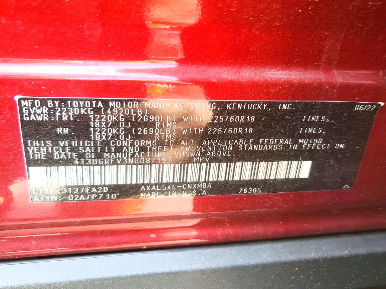 2022 TOYOTA RAV4 XLE PREMIUM photo 25