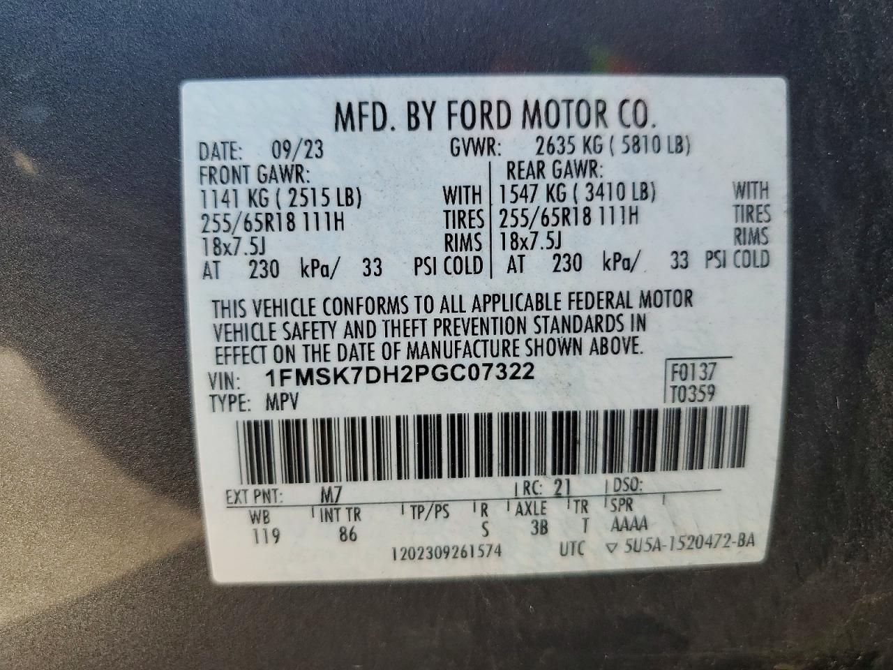 2023 FORD EXPLORER XLT photo 25