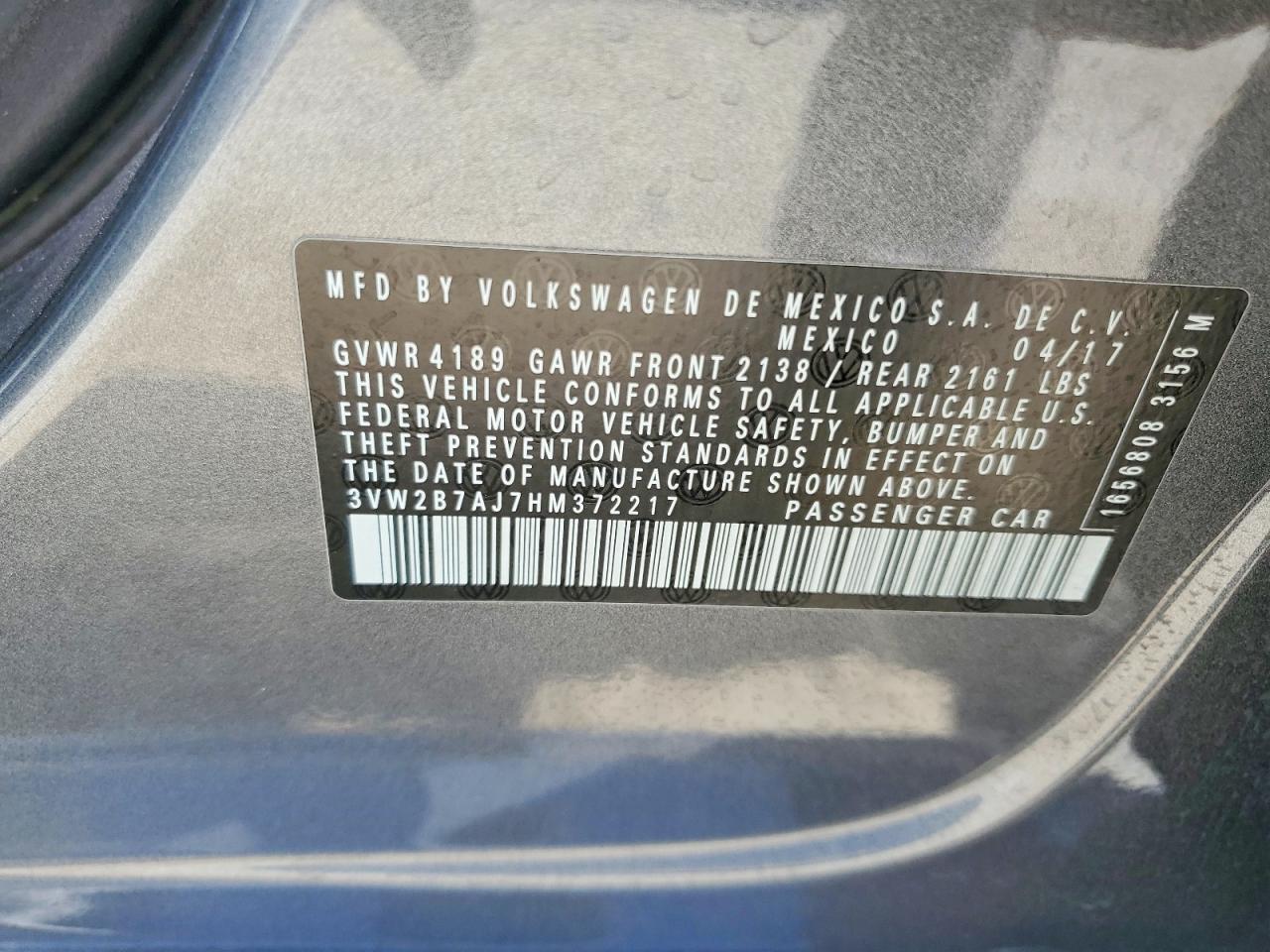 2017 VOLKSWAGEN JETTA S photo 13