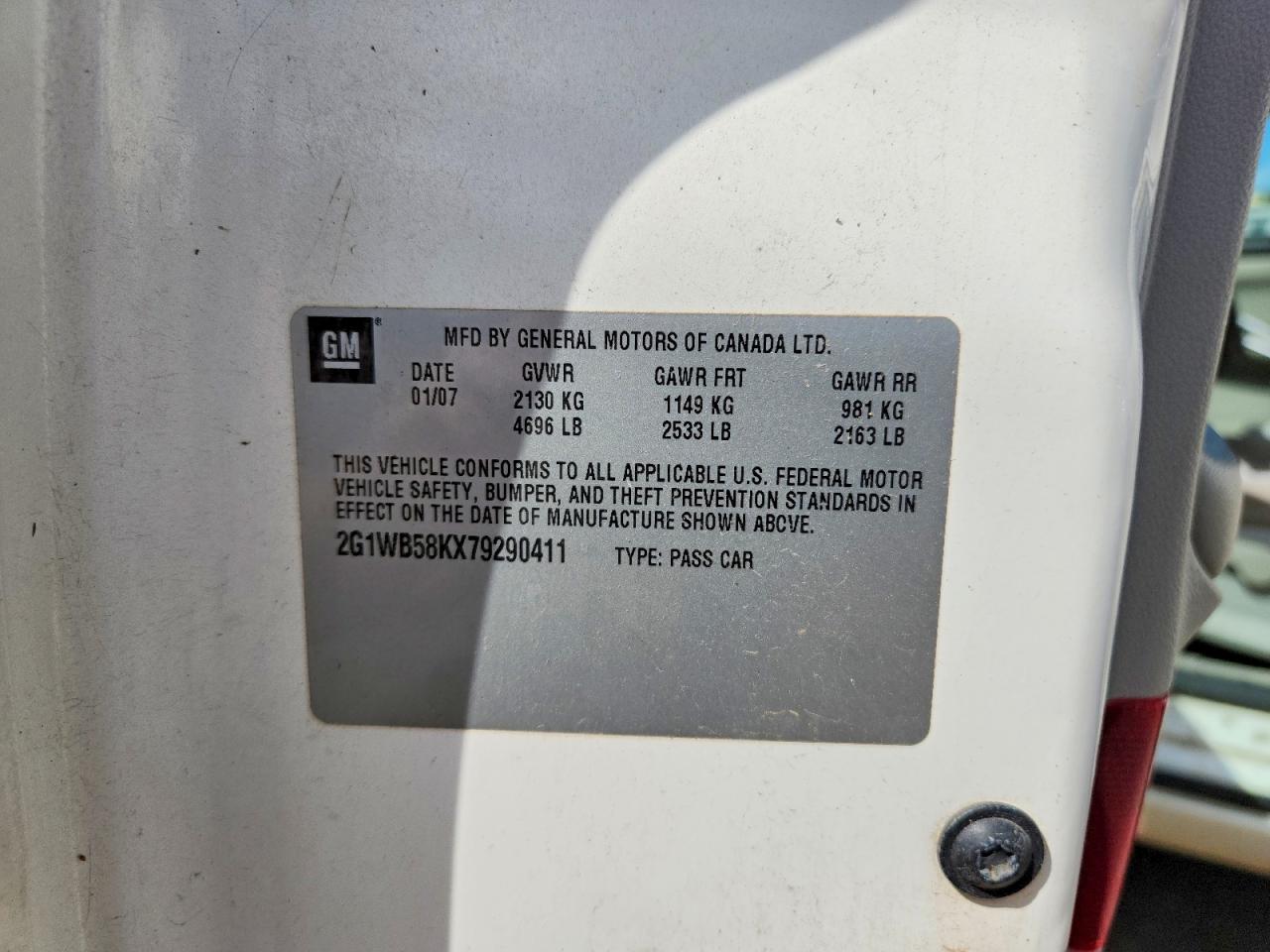 2007 CHEVROLET IMPALA LS photo 12