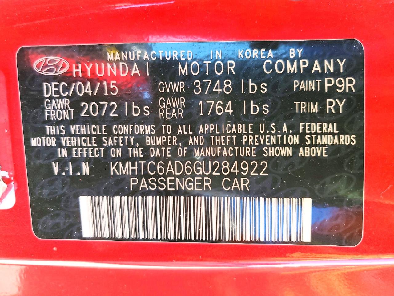 2016 HYUNDAI VELOSTER BASE photo 25
