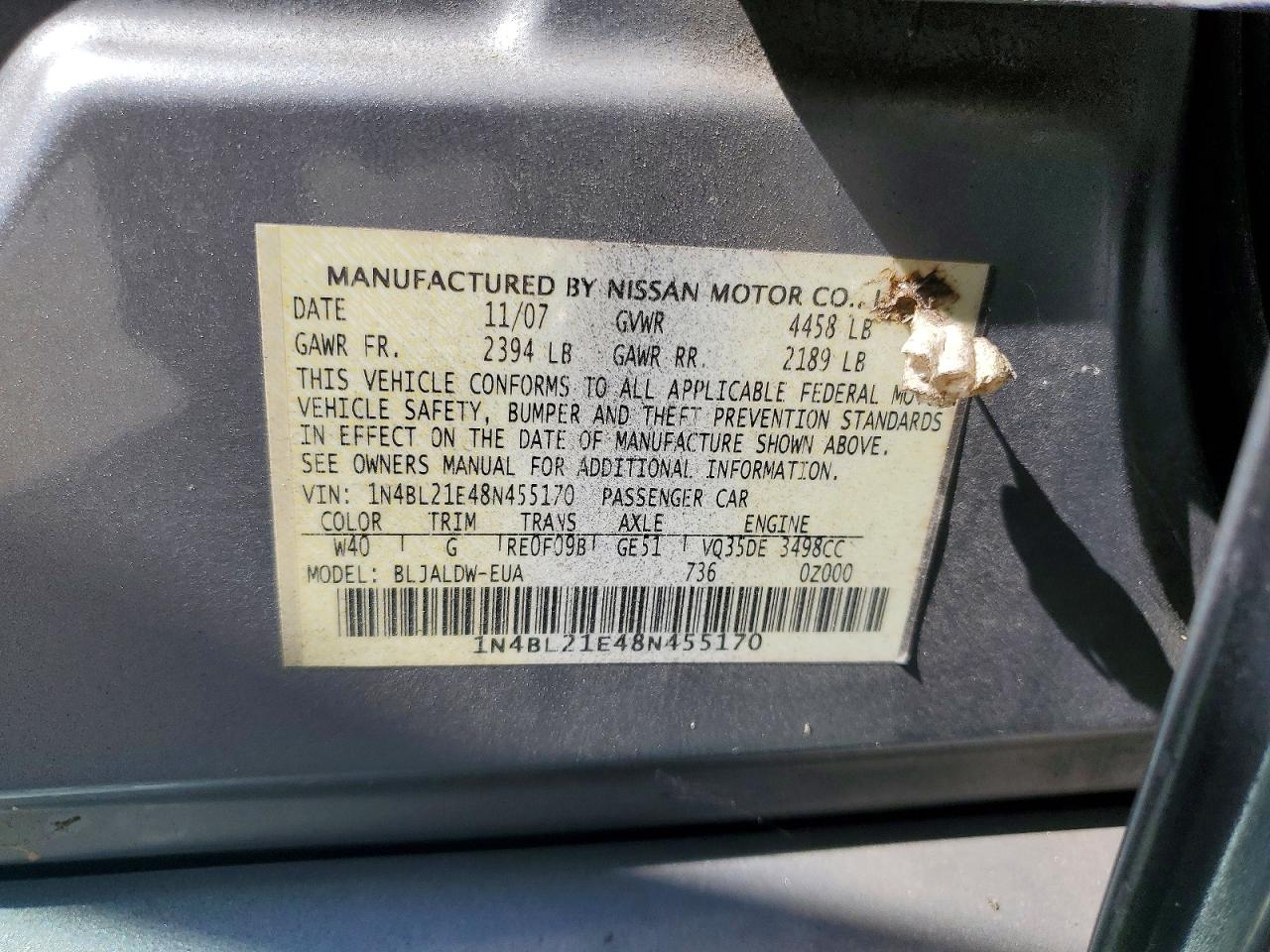 2008 NISSAN ALTIMA 3.5 SE photo 34
