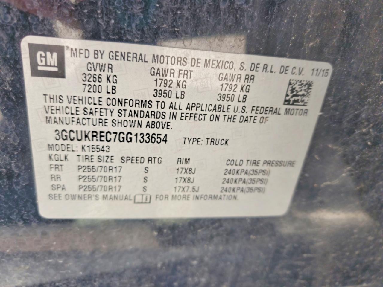 2016 CHEVROLET SILVERADO K1500 LT photo 34