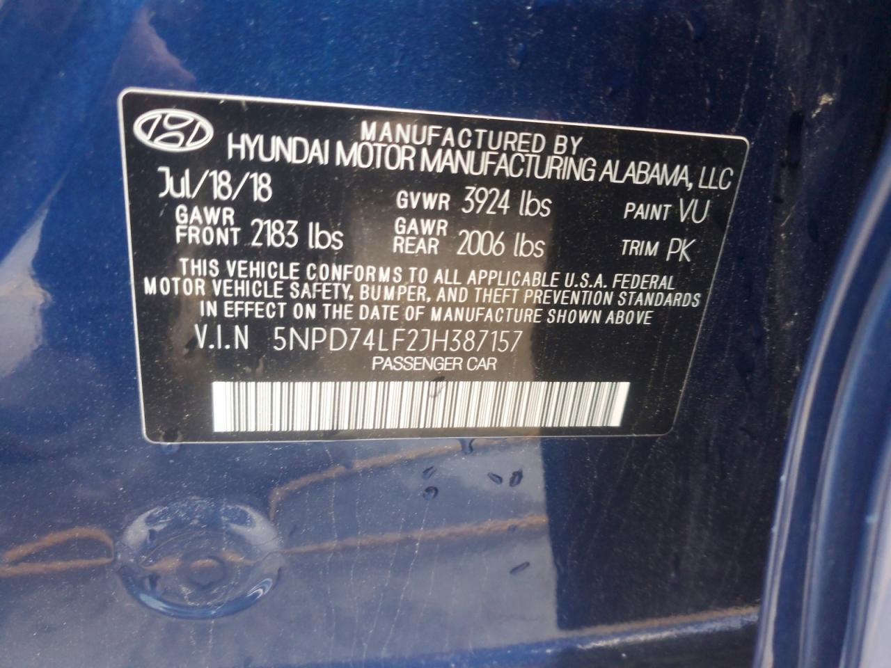 2018 HYUNDAI ELANTRA SE photo 12