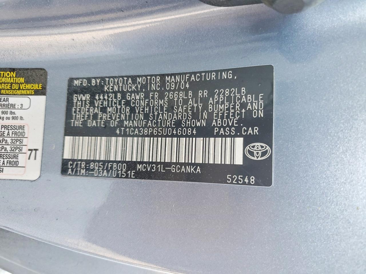 2005 TOYOTA CAMRY SOLARA SE V6 photo 23