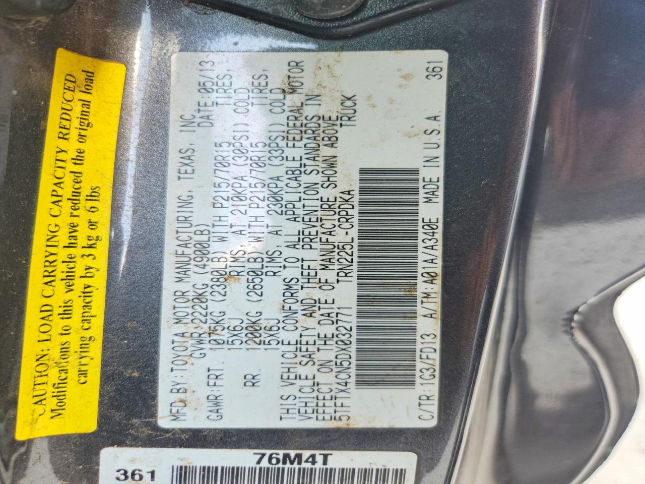 2013 TOYOTA TACOMA ACCESS CAB photo 23