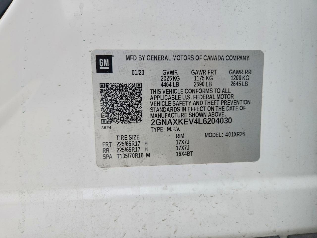 2020 CHEVROLET EQUINOX LT photo 37
