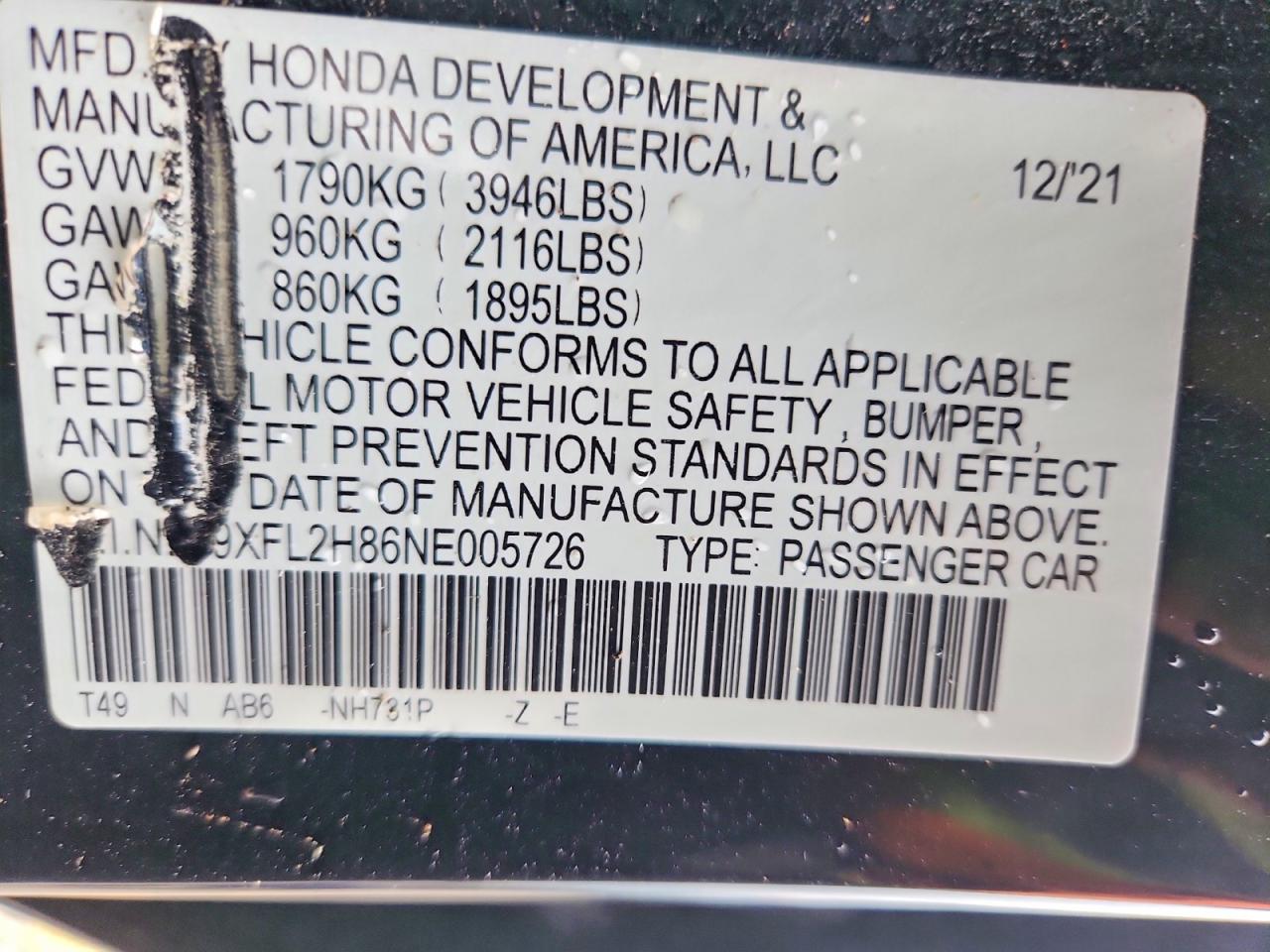 2022 HONDA CIVIC SPORT photo 34