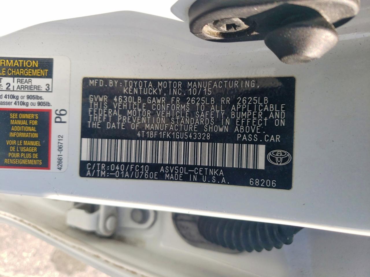 2016 TOYOTA CAMRY LE photo 34