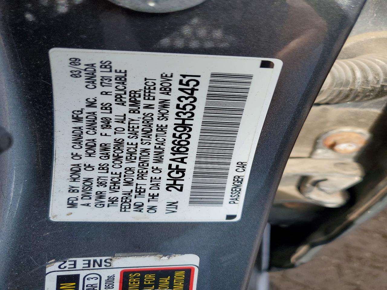 2009 HONDA CIVIC LX-S photo 34