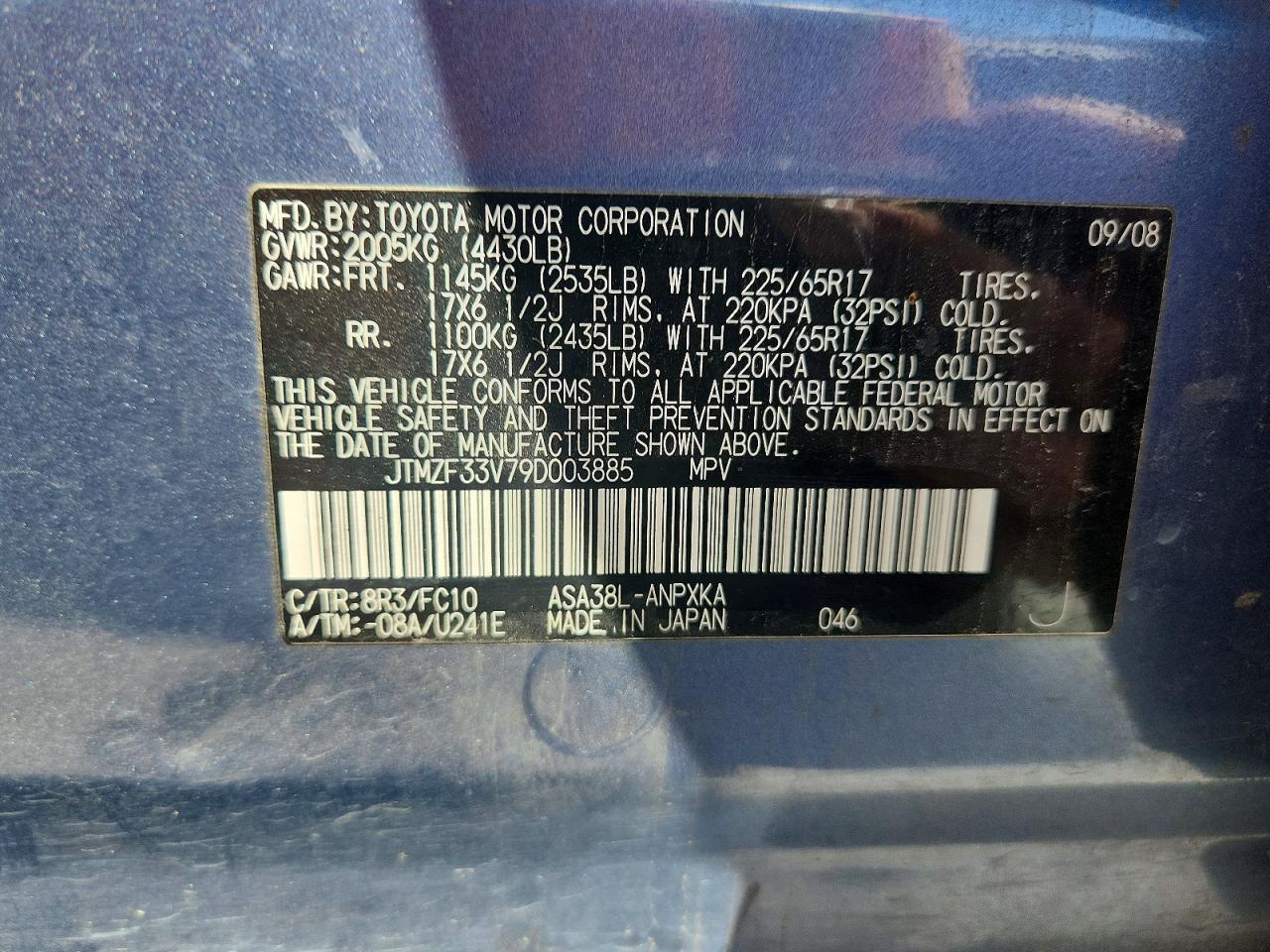 2009 TOYOTA RAV4 BASE photo 34