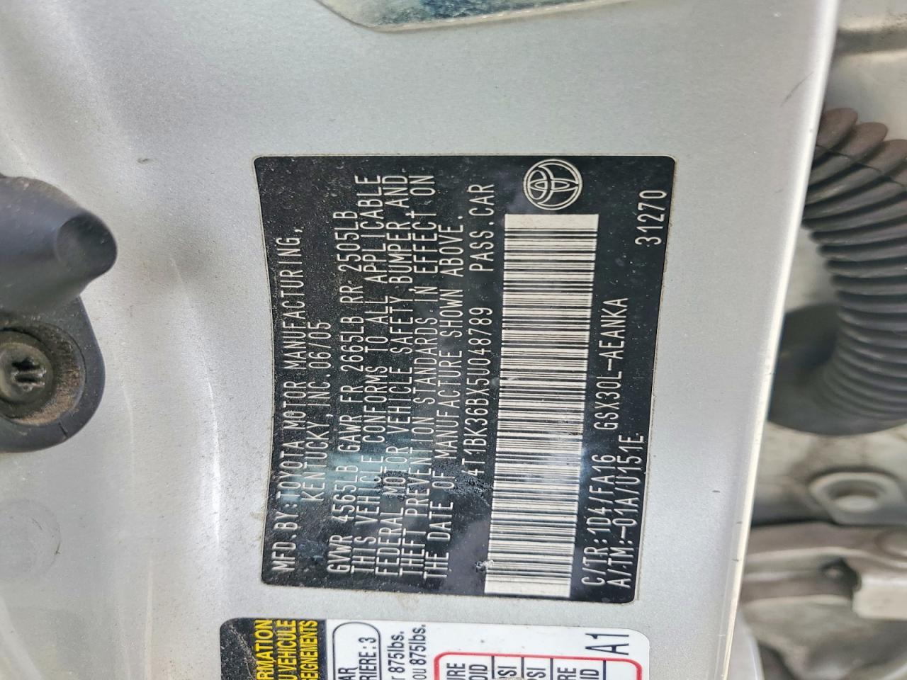 2005 TOYOTA AVALON XL photo 34