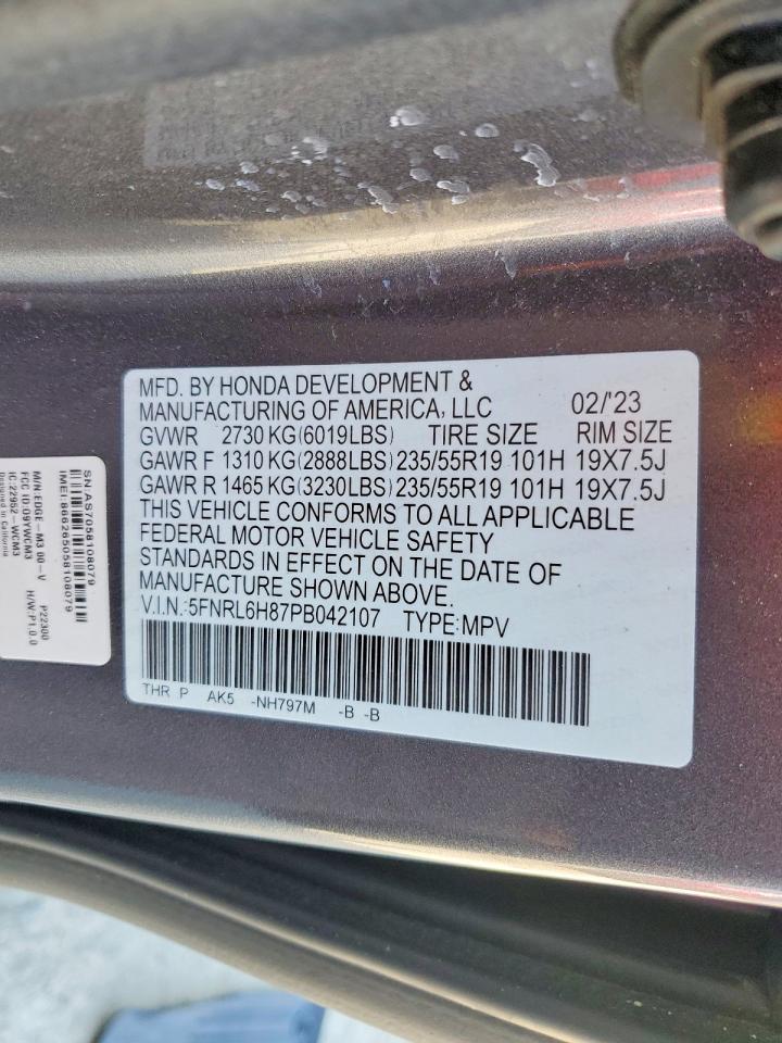 2023 HONDA ODYSSEY TOURING photo 40