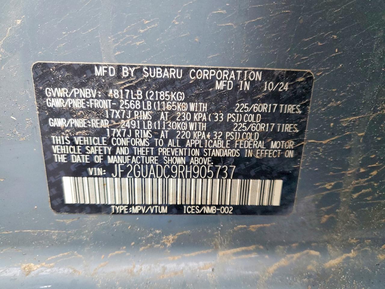 2024 SUBARU CROSSTREK PREMIUM photo 25